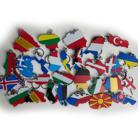 Ország mintájú kulcstartók