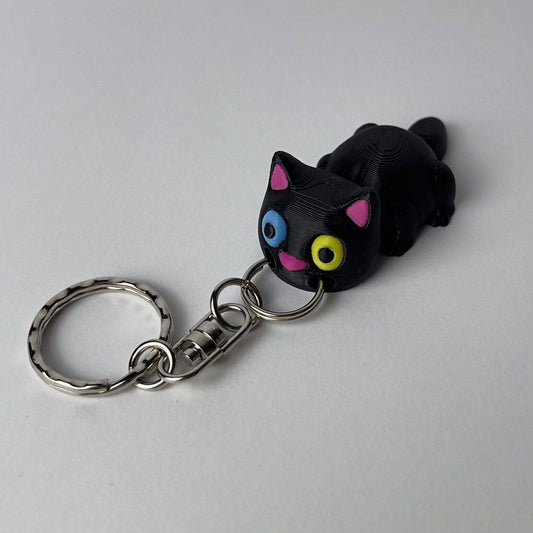 Fekete Cica kulcstartó