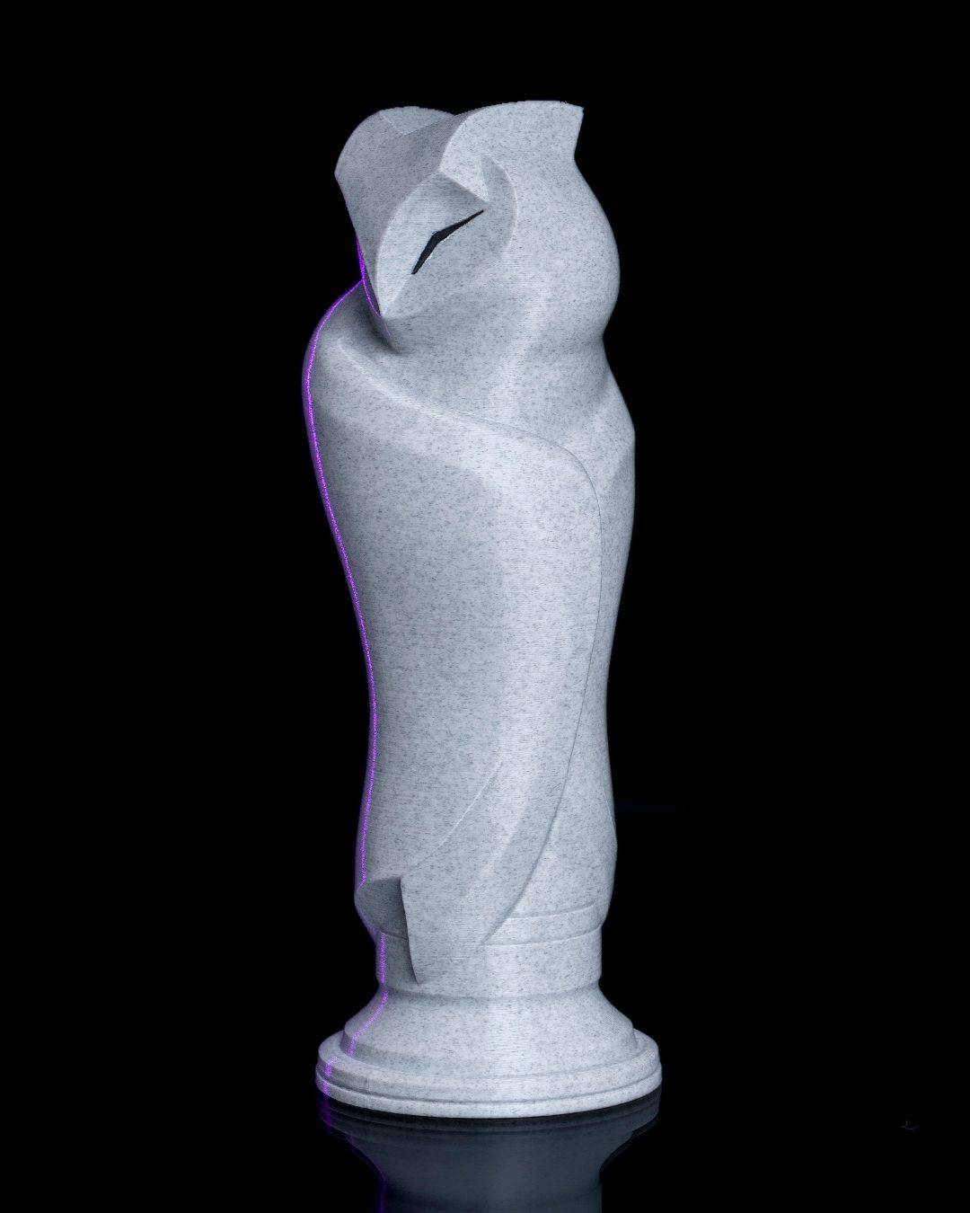 Minimalista bagoly szobor